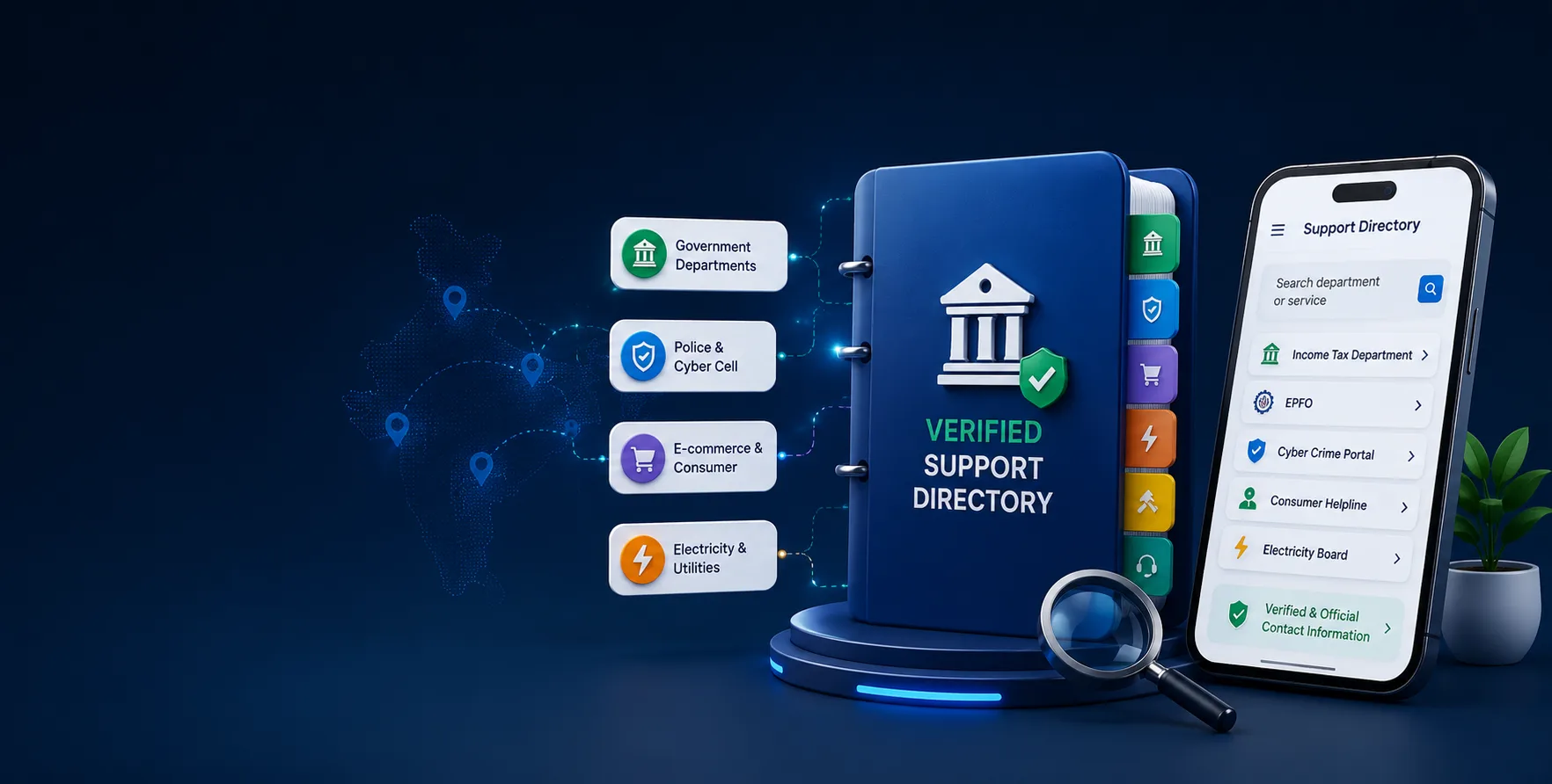 Official support directory visual banner for ComplaintMitra